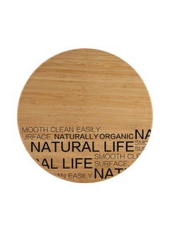 Buy Natural Round Bamboo Cutting Board 30cm in UAE