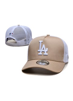 Buy New Era 9Fort New York Yankees baseball cap duckbill cap pointed cap sun hat pure cotton mesh splicing men's and women's baseball caps outdoor sports brown in UAE