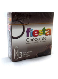 Buy Fiesta Chocolate - Dotted & flavoured Condoms - Pack of 3 Pcs in Egypt