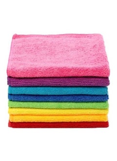 Buy 8-Piece Microfibre Cleaning Cloth Set Multicolour in UAE