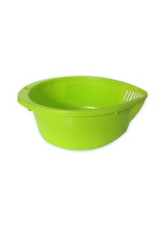 اشتري GAB Plastic, Rice Colander, Lime Green, Kitchen Drain Colander, Food Strainer Kitchen and Cooking Accessory, Cleaning, Washing and Draining Rice, Grains, Fruits and Vegetables, Made from BPA-free Plas في الامارات