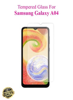 Buy Tempered Glass Screen Protector For Samsung Galaxy A04 Clear in Saudi Arabia
