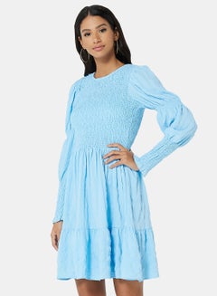 Buy Long Sleeve Smocked Dress in UAE