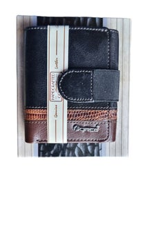 Buy Genuine Leather Hand Crafted Wallet Tri-Fold Brown in Saudi Arabia