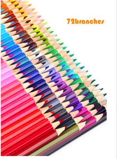 اشتري أقلام رسم خشبية احترافية بألوان زيتية مكونة من 72 لونًا متعدد الألوان في السعودية