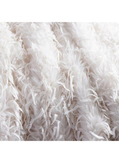 Buy Merion Mangolian Faux Fur Blanket 150X200Cm - White in UAE