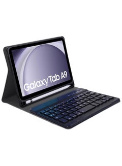Buy Keyboard Case for Samsung Galaxy Tab A9 2023 Slim Folio Cover with Removable Detachable Bluetooth Keyboard and Pencil Holder Slot for Tab A9 in UAE