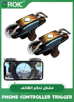 Buy 1 Pair Mobile triggers Gaming, Mobile Game Controller for PUBG/Fortnite/Call of Duty, Shooter Sensitive Controller Joysticks Aim & Fire Trigger Compatible with iPhone and Android Phone in Saudi Arabia