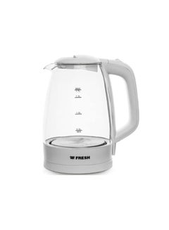 Buy Glass Electric Kettle 2200W 1.7L,White in Egypt