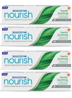 Buy 4 Pieces Of Sensodyne Nourish Toothpaste Gently Soothing with Natural Mint Extract and Aloe Vera, 75 ml in Saudi Arabia