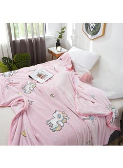 Buy 1-Piece Unicorn Pattern Interesting Cozy Blanket Air Conditioning Blanket in UAE