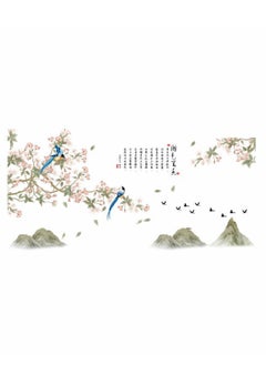 Buy Chinese Style Landscape Painting Self-Adhesive Wall Stickers Perfect For Bedroom And Living Room in UAE