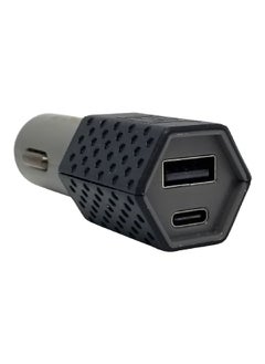 Buy 32W Stylish Durable TPE Material Dual USB Power Delivery DC Car Adapter Black 8.25 x 2.54 x 2.54 cm CAT-2USBDC-PD in Saudi Arabia