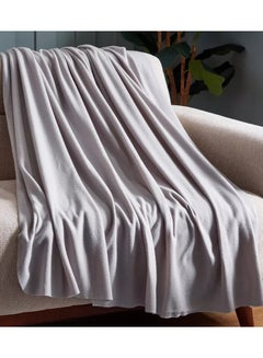 Buy Atlanta Solid Recycled Polar Fleece Twin Blanket 150x200cm in Saudi Arabia