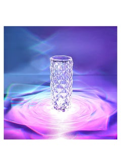 اشتري Crystal Diamond 3D Rose Table Lamp, LED 16 Color changing Night Light with Remote and Touch Control,Built-in Battery USB Rechargeable Desk Lamp for Bedroom,Living room,party, home decor في الامارات