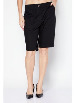 اشتري Women Solid Basic Short, Black في الامارات