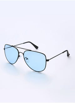 Buy Fashion Square Aviator Sunglasses Women Men Trendy Retro Metal Frame Sun Glasses Candy Color Lens in Saudi Arabia