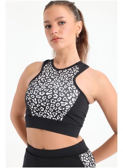 اشتري Side-panel leopard printed sports bra في مصر