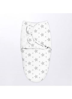 Buy Baby Clouds & Stars Printed Swaddle Blanket & Wrap (Grey Star) in Saudi Arabia