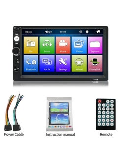Buy 7-inch Double Din Car Stereo 2 Din Car Radio Autoradio Touchscreen BT MP5 Player with Reversing Camera Remote Control Support Carplay in Saudi Arabia