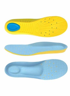 Buy Memory Foam Insoles, PU Orthotic Sport Insoles, Comfortable Breathable, Shock Absorption and Relieve Foot Pain, Plantar Fasciitis Arch Support Insoles (Men 38-42.5/ Women 37-42) in UAE