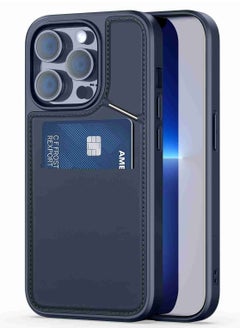 Buy DUX DUCIS Rafi II Series Case for iPhone 13 Pro Max Case Wallet with Kickstand and Credit Card Holder Compatible with MagSafe Leather Heavy Duty Protective Case Cover (Blue) in Egypt