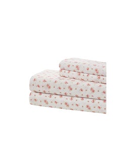 اشتري Soft Microfiber Rose Printed Sheets Luxurious Microfiber Bed Sheets Includes Flat Sheet Fitted Sheet With Deep Pockets And Pillowcases في السعودية