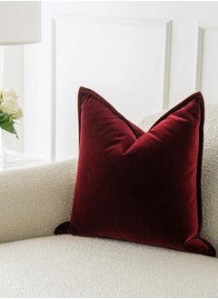 Buy Cushion Alessandra Scarlet (with filler) Pillow Knot Home Cover Set for Modern Sofa Contemporary Living Room Bedroom and Office Soft Washable in UAE