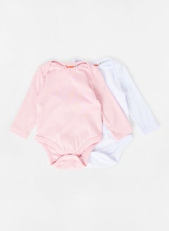 Buy Baby Girls Long Sleeve Bodysuit (Pack of 2) in UAE