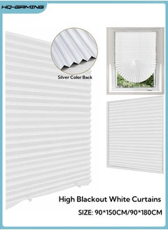 Buy Blackout Blinds for Windows Cordless Blinds Temporary Shades Blinds No Drill Mini Blinds Black Out Blinds for Window of Bedroom,Bathroom,Kitchen Office (White-High Shading) in Saudi Arabia