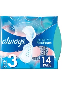 Buy Zero Feel Day Sanitary Pads With Wings Size 3 - 14 Count in UAE