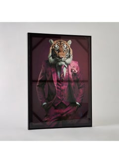 Buy Ersel Tiger Framed High Gloss Picture 50 x 70 x 2.5 cm in Saudi Arabia