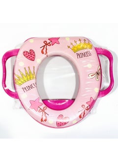 Buy VIO Cushioned Children's Toilet Seat, Baby, Toddler, Child, Kids Adapter Toilet Seat with Handles, Potty Training Seat for Western Toilet, for Boys & Girls, Fits Round & Oval Toilets (Printed) in UAE