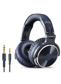 Buy Wired Over Ear Headphones Studio Monitor & Mixing DJ Stereo Headsets with 50mm Neodymium Drivers and 1/4 to 3.5mm Jack for AMP Computer Recording Podcast Keyboard Guitar Laptop - Dark Blue in Saudi Arabia