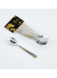 Buy 6pcs golden stainless steel tea spoons in Saudi Arabia