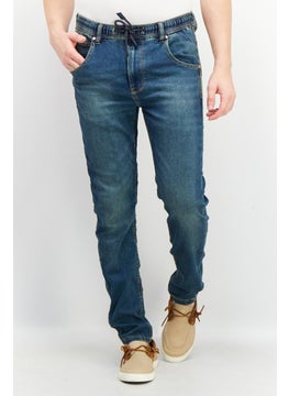 Buy Men Regular Fit Washed Denim Jeans, Dusty Blue in Saudi Arabia