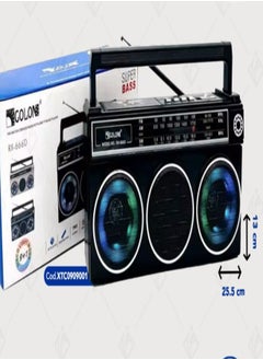 Buy Rechargeable BT/FM/MP3/TF/USB Radio, Lightweight Bluetooth Speaker Music Player in Saudi Arabia