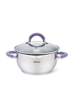 Buy Fissman Annette Stainless Steel Stockpot With Glass Lid in UAE