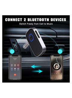 Buy Universal Bluetooth 5.0 Receiver Aux Adapter Music Is Suitable For Car Home Stereo/Wired Headset/Hands-free Call in UAE