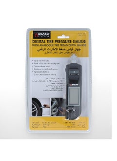 اشتري Battery Powered Digital Tire Pressure Gauge with Analogue Tire Tread Depth Black 15.5 x 4 x 2.5 cm 2127 في السعودية