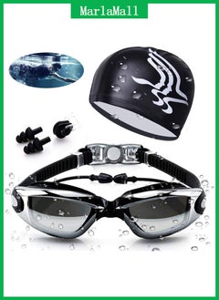 اشتري نظارات السباحة المضادة للضباب للرجال والنساء والكبار باللون الأسود في السعودية