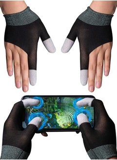 Buy 1-Pair E-Sports Game Gloves, Ultra-Thin Mobile Gaming Gloves，Anti-Sweat Mobile Finger Sleeve Breathable for High-Ranking Players Mobile Game Streamer，Touch Screen Gloves for PUBG Mobile Phone Games in Saudi Arabia