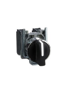 Buy Selector Switch, Metal, Black, 22Mm Mounting, 3 Positions, Spring Spring Return, 2 No, Schneider Electric in Egypt