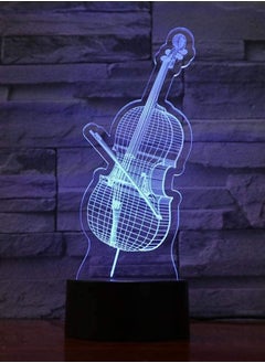 اشتري 3D Multicolor Night Light HipHop Singer Colorful Creative Guitar Instrument Table Lamp  55  Touch Remote Control 16 Colors في الامارات