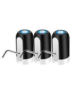 اشتري 3pcs 5 Gallon Water Bottle Pump, USB Charging Portable Electric Water Pump for 2-5 Gallon Jugs Water Dispenser for Office Home Camping Kitchen etc. Black في السعودية