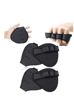 اشتري Neoprene Grip Pads Lifting Grips, The Alternative to Gym Workout Gloves, with 4 Fingers for Women Man, Weightlifting, Calisthenics, Powerlifting 2 Pairs في الامارات