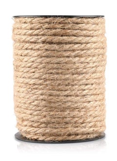 اشتري Jute Rope 5mm x 10 Meter Natural Thick Hemp Twine Cord for Cat Scratcher, Gardening Tools, Bundling, DIY Crafts Decoration في الامارات