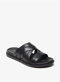 Buy Textured Cross Strap Slip On Arabic Sandals in UAE