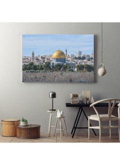 Buy Dome rock mosque Printed Canvas wall art 90x60 in Egypt