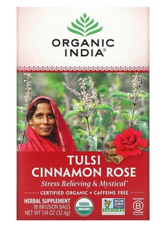 اشتري Tulsi Tea Cinnamon Rose Caffeine-Free 18 Infusion Bags 1.14 oz (32.4 g) في الامارات